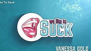 I love teasing this amateur blonde's big tits before she sucks