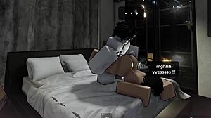 Roblox slut begs missionary creampie in her wet pussy!