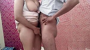 Step Aunt Grabs Stepson's Huge Cock Fixing Bra