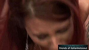 Shaved Teen Gangbanged Hard with Double Penetration and Cumshots