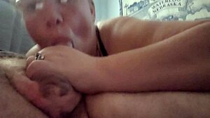 wanna watch this milf give sloppy head with her new piercings?