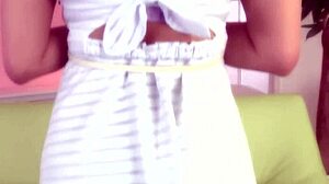 mirei oomori fingers hairy pussy with toy on sofa post-interview