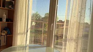 Whoa, huge cumshot shocks shy redhead beauty!