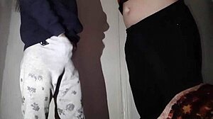 Stepsister rubs pussy watching me cum hard?