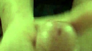 gf rubs my big hard cock while i try first prostate play milking cum pov