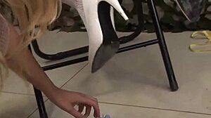 Jordan and Cate lick pussies then fuck deep with huge dildo