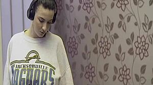 joey fisher shakes her massive natural tits in your face