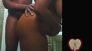 Juicy ebony slut pounded doggystyle by big cock