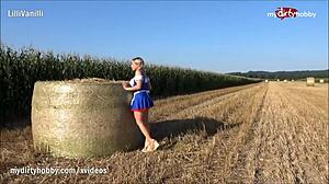 my dirty hobby busty blonde teases deepthroat outdoor fuck