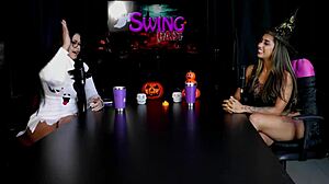 exhibitionist fairy couple shares favorite fuck spots sheer red halloween