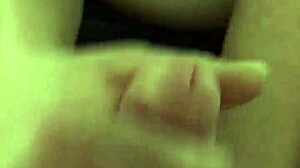 gf rubs my big hard cock while i try first prostate play milking cum pov