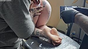 now my ass tattoo's bigger during this creampie 3some