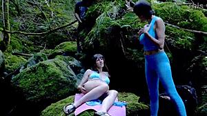 yo wild forest threesome voyeur watches cum covered vaginal pounding