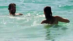 regina blandón flashes her perky tits in bikini during mexican hometown boyfriend scene