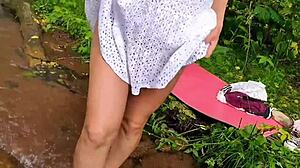 i bent doggystyle pulled dress no panties pussy exposed?