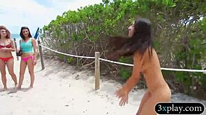 Nasty Babes Flash Asses for Outdoor Orgy!