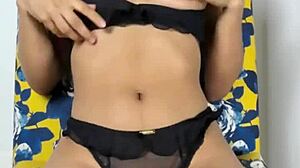 i rub my pretty teen pussy sensually on sofa