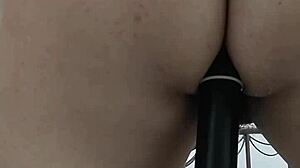 Binh Duong girl stuffs dildo deep in pussy ver 2