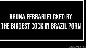 hubby waits upstairs but milf bruna ferrari's perfect ass takes huge anal pounding