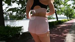 Rebecca Volpetti: wanna cowgirl ride this stranger's cock?