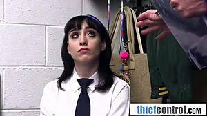 shoplifter teen 18+ pays wit pussy not cash--hard pounding in back office uhmm