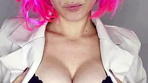 wanna watch me tease my big tits behind this kitty mask?