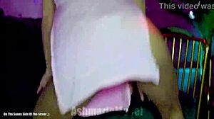 hairy pussy armpits legs babe dances sexy at nightclub in miniskirt