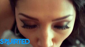 vicki chase natural latina takes rough threesome. double penetration makes her squirt hard