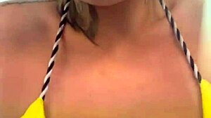 i trained in tiny thong bikini gym by beach got so wet with lust dripping down legs like ocean water