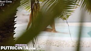 i expose putri cinta's tanned tight wet asshole