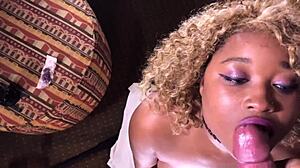 4k i deepthroat daddy's monster ebony cock to please him always