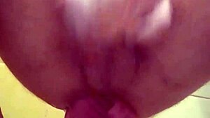 Stretched ass squirts hard with two sandals