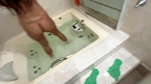 Novinha Fucks Lover in Bathroom! Hubby Snoozes!