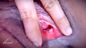 pinay fingers her wet hairy pussy close up