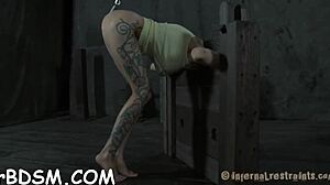 Redhead Maid Slave Fingers Pussy Hard in Poolside BDSM Tub Session