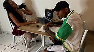 he left his girlfriend to study but friend fucked her bbc creampie cuckold