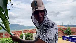 i catch my farmhand watching me masturbate then seduce him to fuck me hard