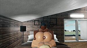 Bbw fat ass destroyed by monster bbc in roblox r34 action!