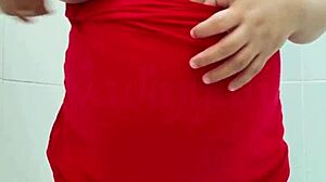 i'm so horny rubbing my sexy pregnant belly as asian milf