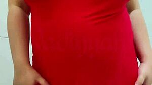 i'm so horny rubbing my sexy pregnant belly as asian milf