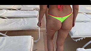 Staycation with Stepmom and Her Cougar Best Friend Pool Kissing Massage Taboo Pt 1