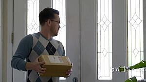 Roommate caught me jerking now she's bent over begging for doggystyle in the dorm