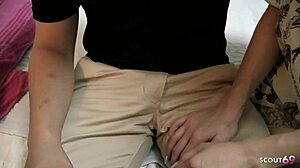 Tricked Japanese cougar into amateur MMF threesome uncensored JAV