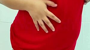 i'm so horny rubbing my sexy pregnant belly as asian milf