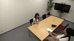 Japanese busty teen idol strips huge natural tits in first audition