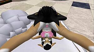 lady bastet commands her servant girl in egyptian bunny play