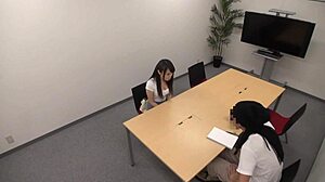 Japanese busty teen idol strips huge natural tits in first audition