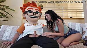 Harley Haze Toys Bent Over Doggystyle Missionary Cumshot on Small Tits