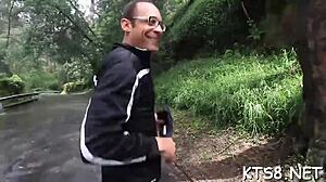 Ladyboy assfucked sloppy by mate's monster cock