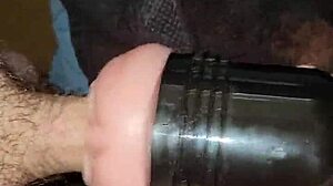 Fleshlight Stroke Session Explodes with Voyeur Cumshot